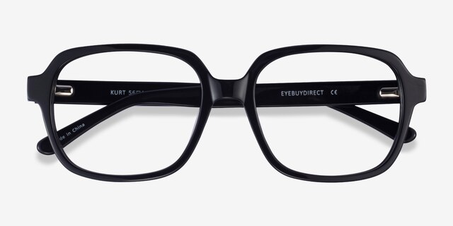 Kurt Black AcetateEyeglass Frames from EyeBuyDirect, Closed View