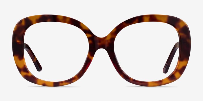 Tess Tortoise Acetate Eyeglass Frames from EyeBuyDirect