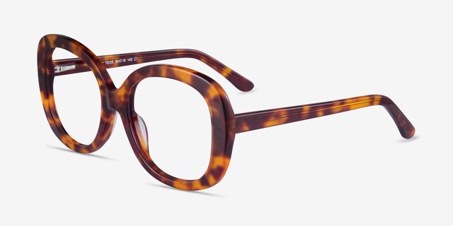Tess Écailles AcétateMontures de lunettes de vue d'EyeBuyDirect, Vue d'Angle