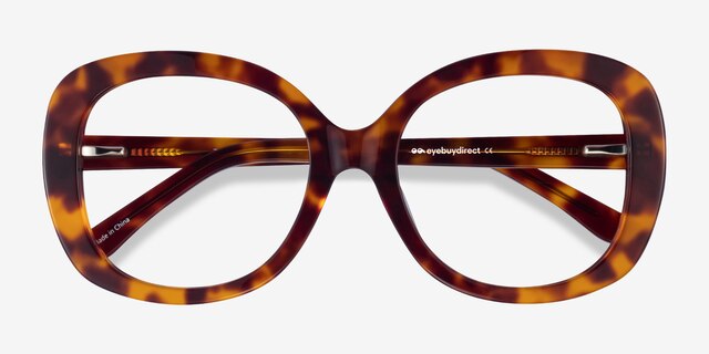 Tess Écailles AcétateMontures de lunettes de vue d'EyeBuyDirect, Vue Rapprochée