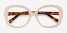 Tess Cream & Tortoise AcetateEyeglass Frames from EyeBuyDirect, Closed View