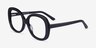Tess Black AcetateEyeglass Frames from EyeBuyDirect, Angle View