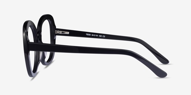 Tess Black AcetateEyeglass Frames from EyeBuyDirect, Side View