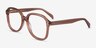 Tripp Clear Brown AcetateEyeglass Frames from EyeBuyDirect, Angle View