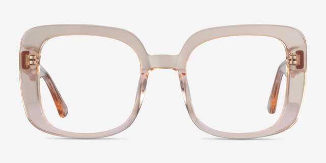 Calista Clear Yellow AcetateEyeglass Frames from EyeBuyDirect, Front View