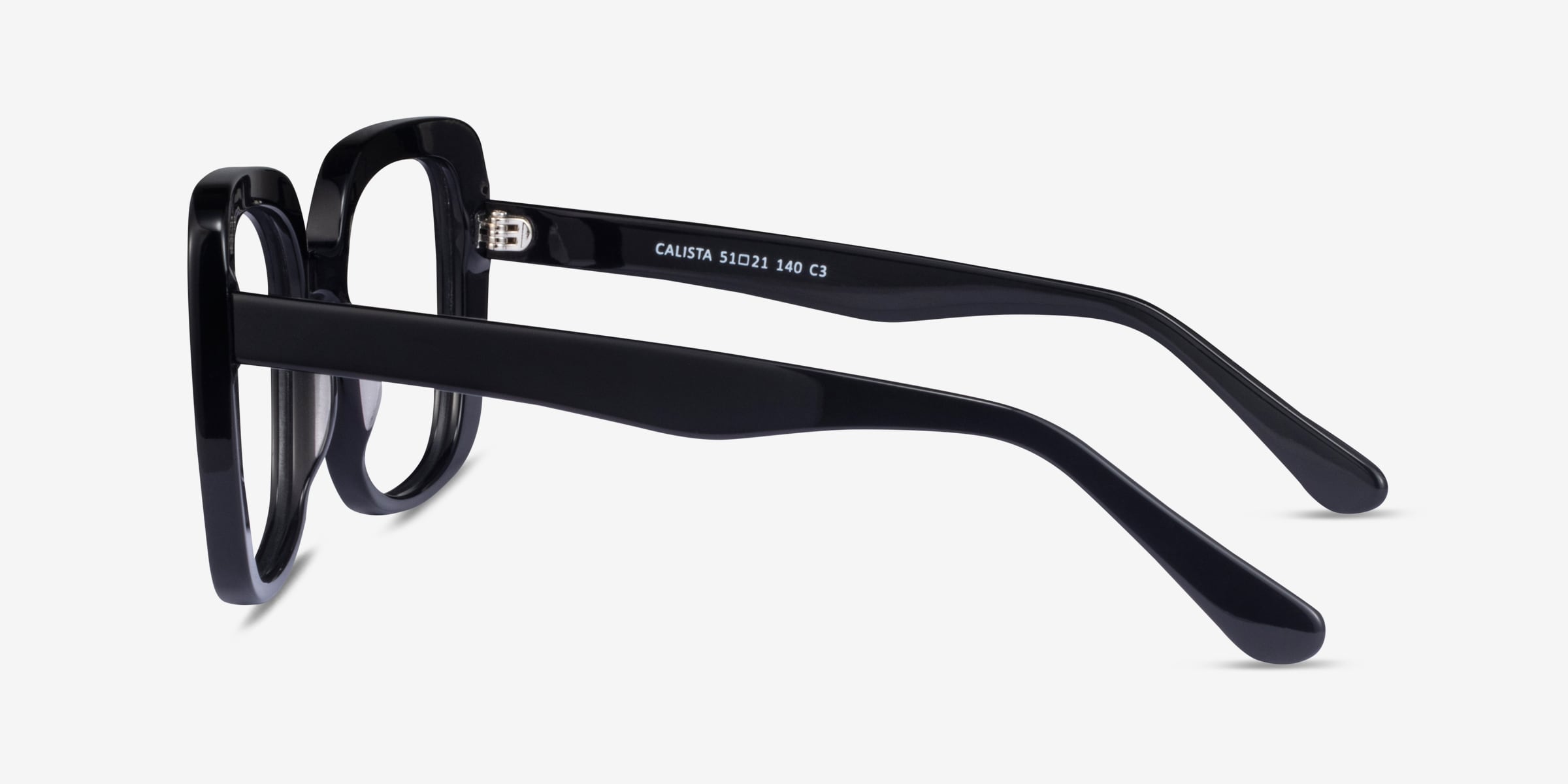 Progressive eyeglasses Online with Mediumfit, square, Full-Rim Acetate Design — Calista in Clear Yellow/tortoise/black by Eyebuydirect - Lenses