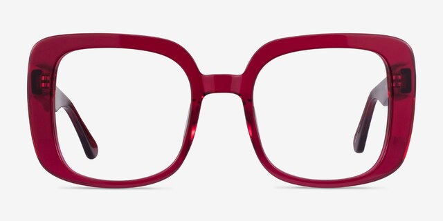 Calista Raspberry AcetateEyeglass Frames from EyeBuyDirect, Front View