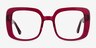 Calista Raspberry AcetateEyeglass Frames from EyeBuyDirect, Front View