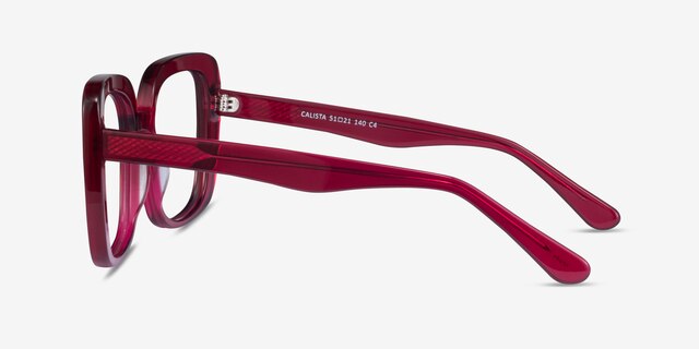 Calista Raspberry AcetateEyeglass Frames from EyeBuyDirect, Side View