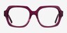 Ellen Clear Purple AcetateEyeglass Frames from EyeBuyDirect, Front View