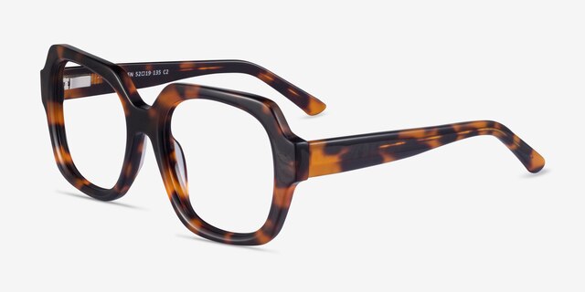 Ellen Tortoise AcetateEyeglass Frames from EyeBuyDirect, Angle View