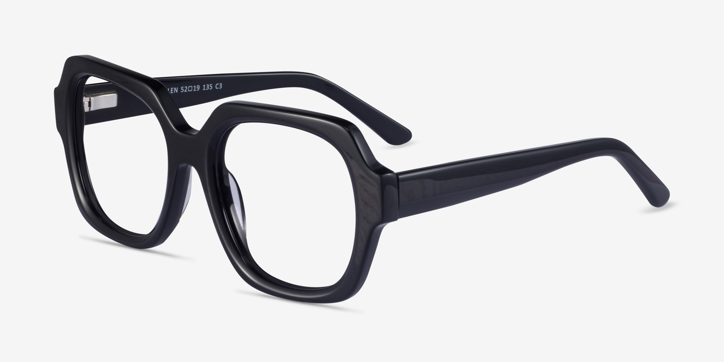 Ellen Geometric Black Glasses for Women | Eyebuydirect