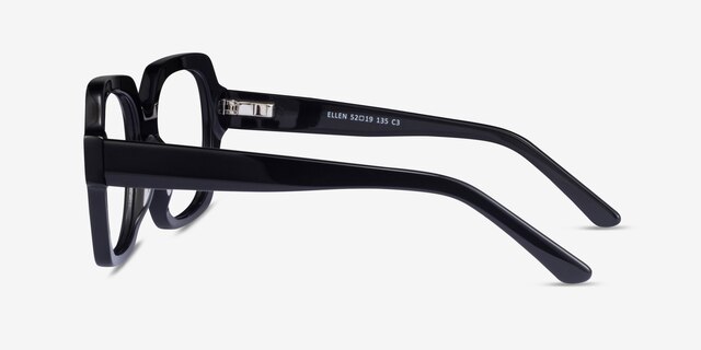 Ellen Black AcetateEyeglass Frames from EyeBuyDirect, Side View
