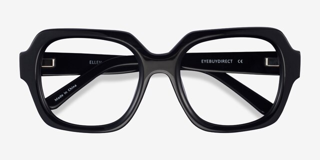 Ellen Black AcetateEyeglass Frames from EyeBuyDirect, Closed View