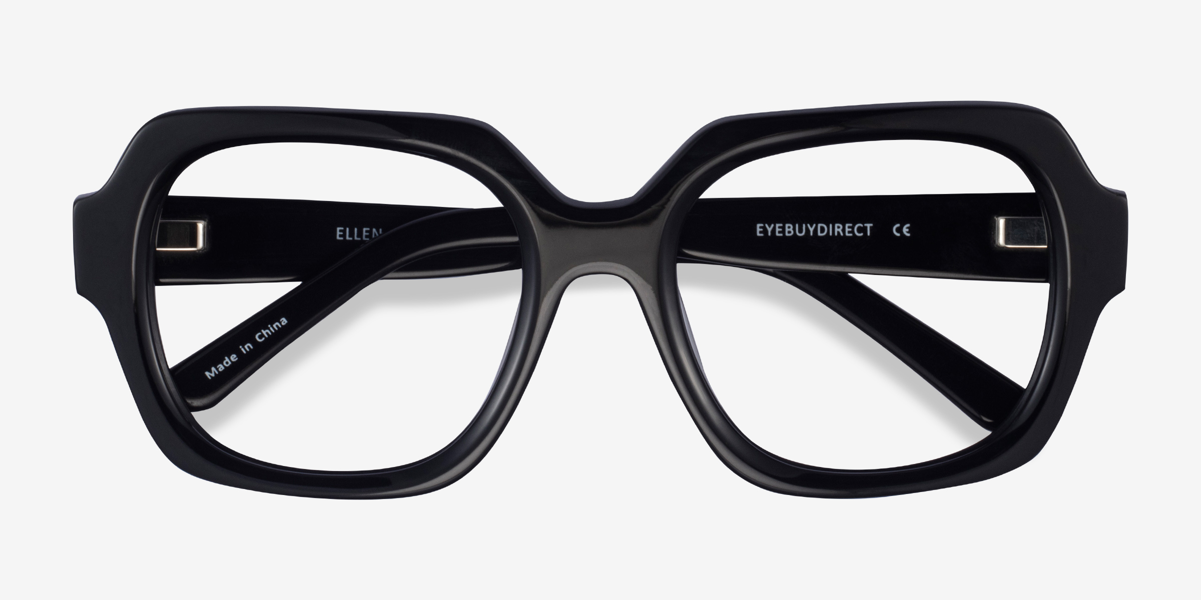 Ellen Geometric Black Glasses for Women | Eyebuydirect