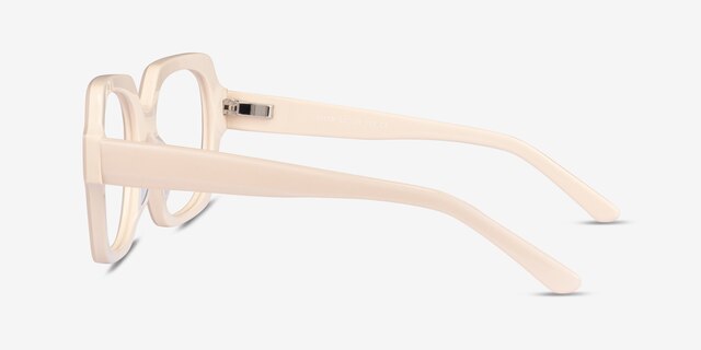 Ellen Cream AcétateMontures de lunettes de vue d'EyeBuyDirect, Vue de Côté
