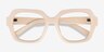 Ellen Cream AcétateMontures de lunettes de vue d'EyeBuyDirect, Vue Rapprochée