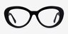 Dahlia Black AcetateEyeglass Frames from EyeBuyDirect, Front View
