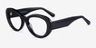 Dahlia Black AcetateEyeglass Frames from EyeBuyDirect, Angle View