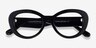 Dahlia Black AcetateEyeglass Frames from EyeBuyDirect, Closed View