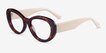 Dahlia Tortoise & Cream AcetateEyeglass Frames from EyeBuyDirect, Angle View