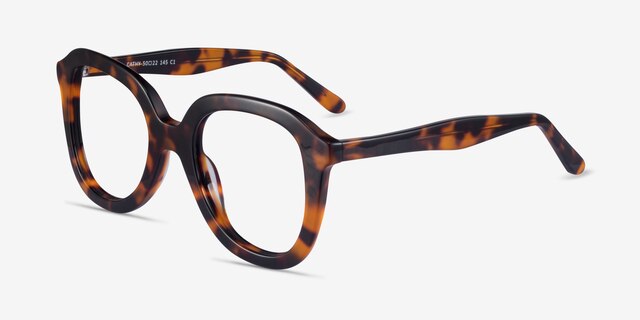 Cathy Écailles AcétateMontures de lunettes de vue d'EyeBuyDirect, Vue d'Angle