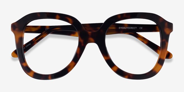 Cathy Écailles AcétateMontures de lunettes de vue d'EyeBuyDirect, Vue Rapprochée