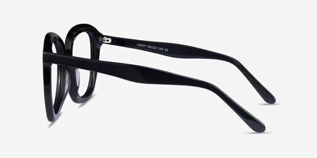 Cathy Black AcetateEyeglass Frames from EyeBuyDirect, Side View