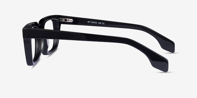 Kit Black AcetateEyeglass Frames from EyeBuyDirect, Side View