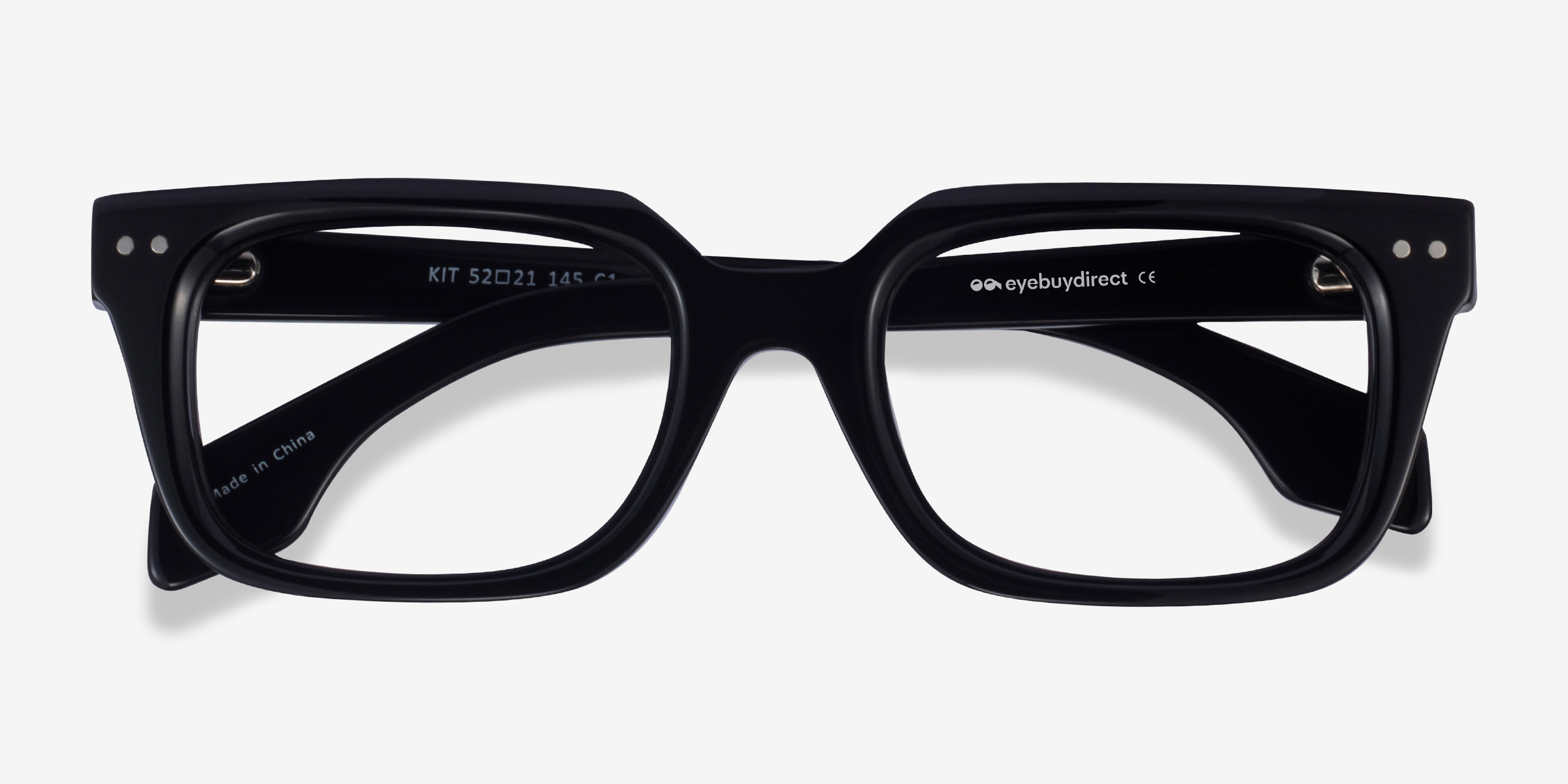 Kit Rectangle Black Glasses for Men | Eyebuydirect Canada