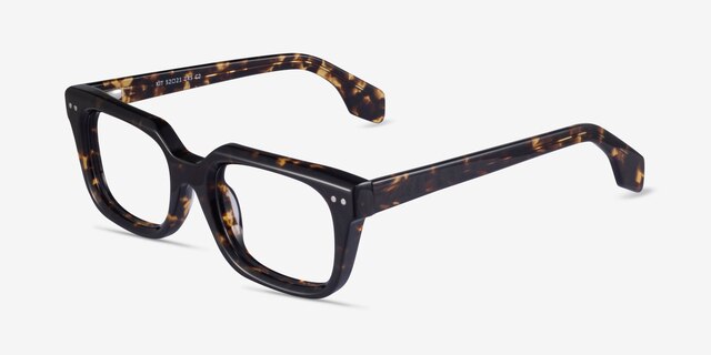 Kit Dark Tortoise AcetateEyeglass Frames from EyeBuyDirect, Angle View