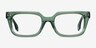 Kit Clear Green AcetateEyeglass Frames from EyeBuyDirect, Front View