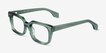 Kit Clear Green AcetateEyeglass Frames from EyeBuyDirect, Angle View