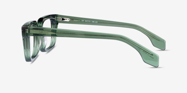 Kit Clear Green AcetateEyeglass Frames from EyeBuyDirect, Side View