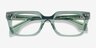 Kit Clear Green AcetateEyeglass Frames from EyeBuyDirect, Closed View