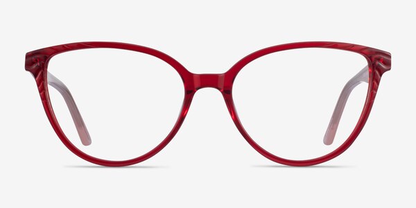 Wonder Clear Red Pink Acetate Eyeglass Frames