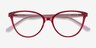 Wonder Clear Red Pink AcetateEyeglass Frames from EyeBuyDirect, Closed View