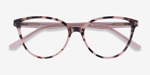 Wonder Ivory Tortoise Pink AcetateEyeglass Frames from EyeBuyDirect, Closed View