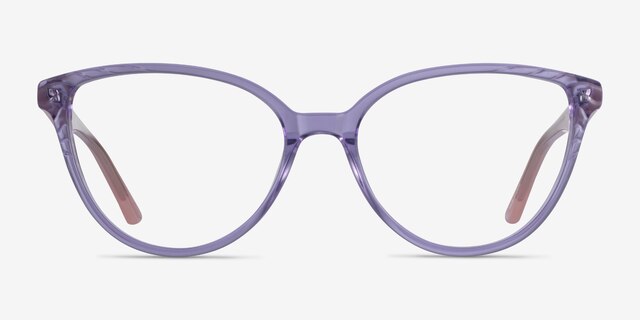 Wonder Clear Purple Pink AcetateEyeglass Frames from EyeBuyDirect, Front View