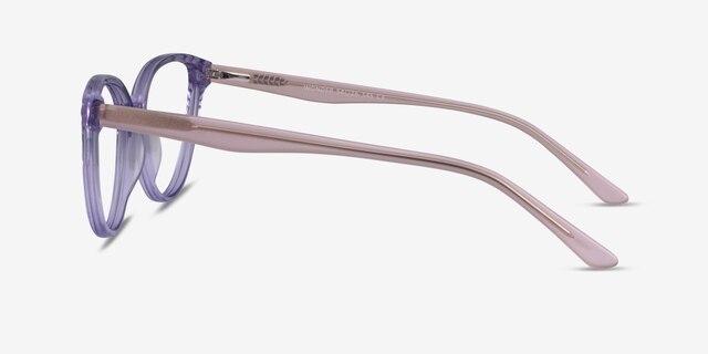 Wonder Clear Purple Pink AcetateEyeglass Frames from EyeBuyDirect, Side View
