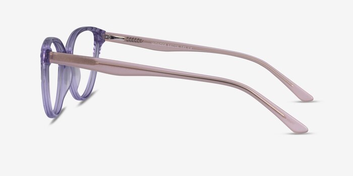 Wonder Clear Purple Pink Acetate Eyeglass Frames from EyeBuyDirect