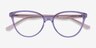 Wonder Clear Purple Pink AcetateEyeglass Frames from EyeBuyDirect, Closed View