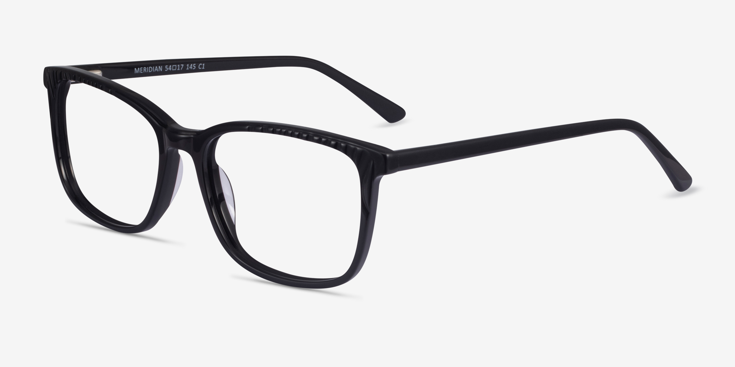 Meridian Rectangle Black Full Rim Eyeglasses Eyebuydirect Canada 