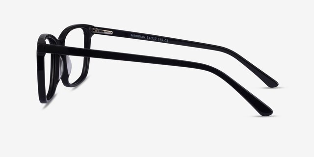 Meridian Black AcetateEyeglass Frames from EyeBuyDirect, Side View