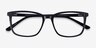 Meridian Black AcetateEyeglass Frames from EyeBuyDirect, Closed View