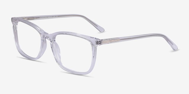 Meridian Clear AcetateEyeglass Frames from EyeBuyDirect, Angle View