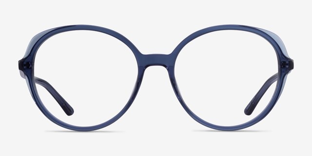 Pure Clear Blue AcétateMontures de lunettes de vue d'EyeBuyDirect, Vue de Face