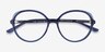 Pure Clear Blue AcétateMontures de lunettes de vue d'EyeBuyDirect, Vue Rapprochée