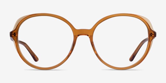 Pure Orange AcetateEyeglass Frames from EyeBuyDirect, Front View