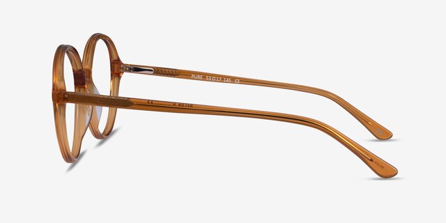 Pure Orange AcetateEyeglass Frames from EyeBuyDirect, Side View